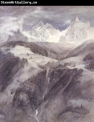 John Ruskin Cascade de la Folie Chamonix (mk22)